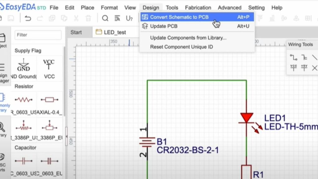 Convert Schematic to PCB