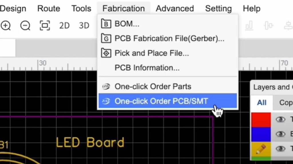 ワンクリックでJLCPCBに発注できるボタン