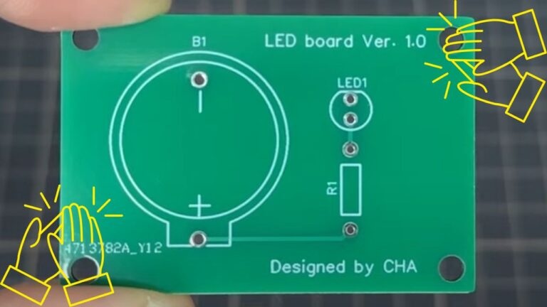 LEDを光らせるだけの自作の簡単オリジナル基板!はんだ付け~完成までちゃーのYouTube大学工学部